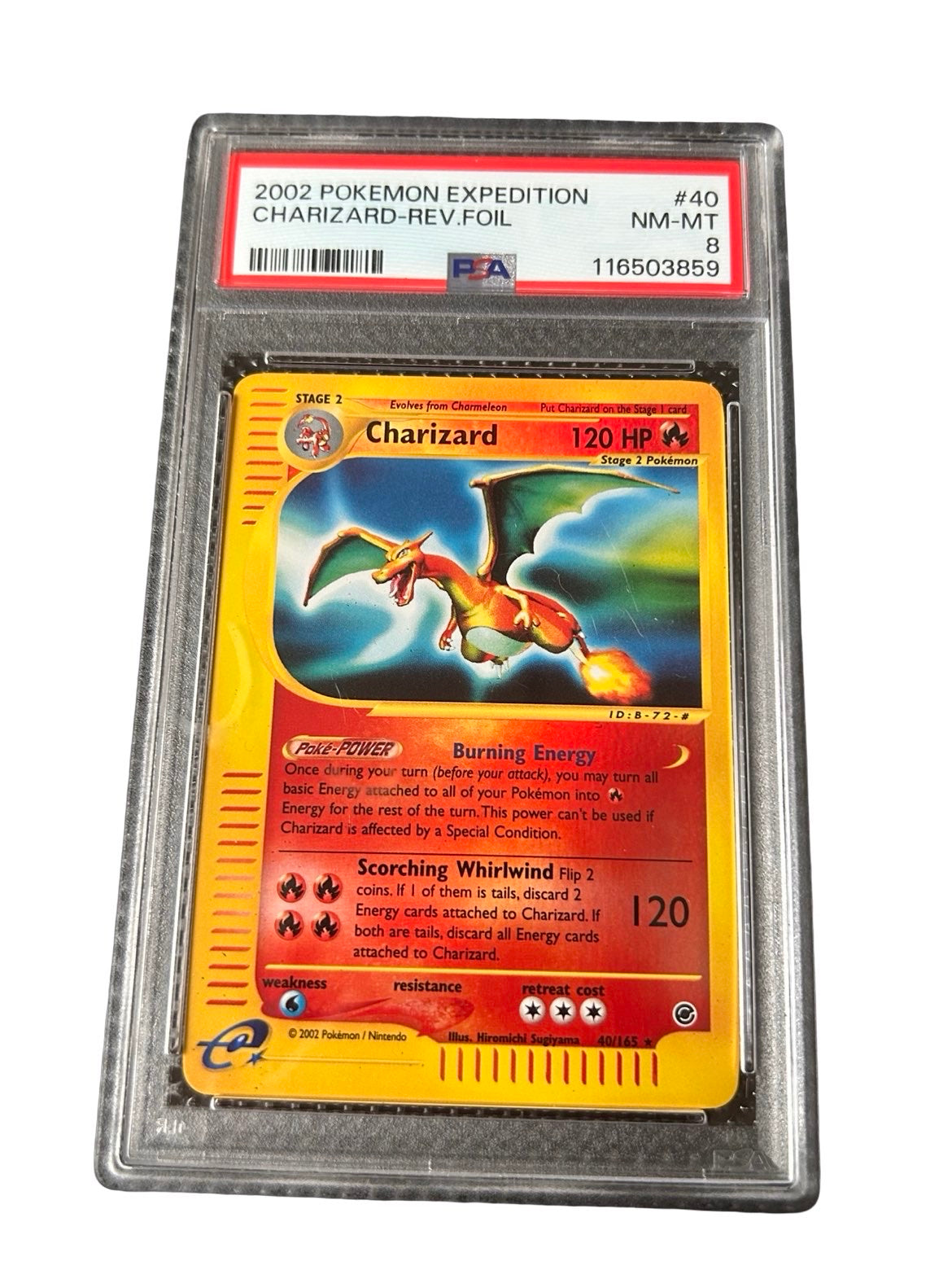 Charizard expedition rev holo psa8