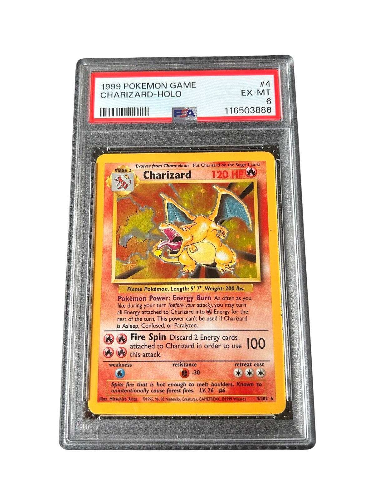 BASE SET CHARIZARD HOLO - PSA6