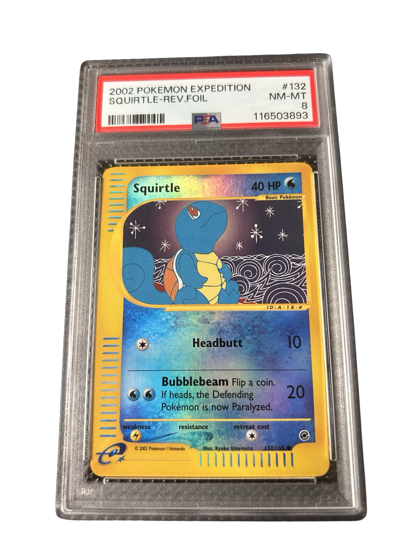 SQUIRTLE EXPEDITION REVERSE - PSA 8