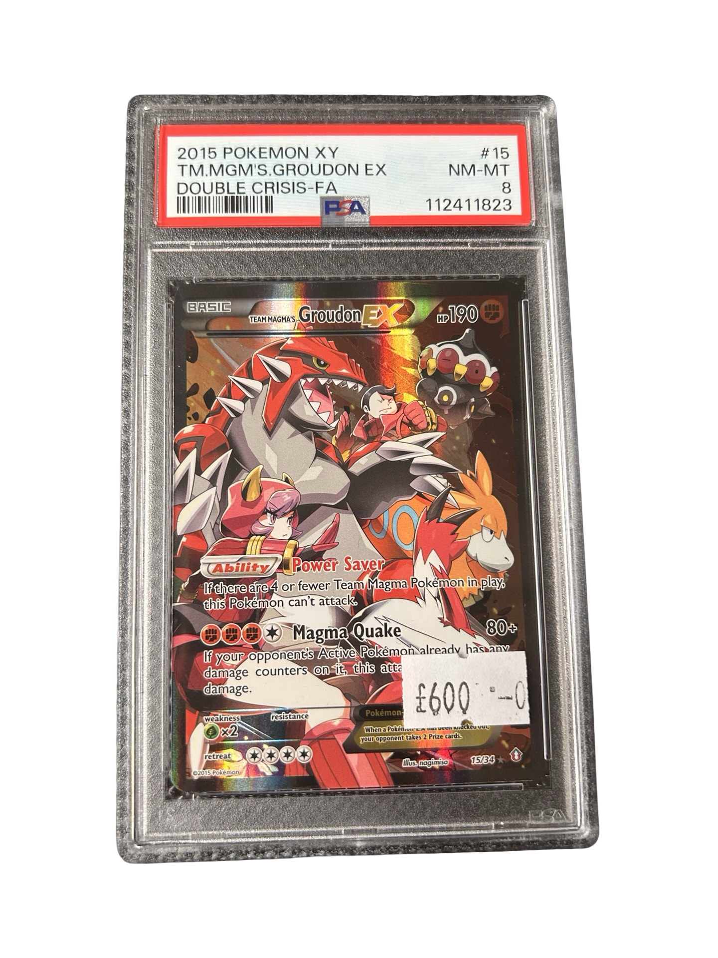 TEAM MAGMAS GROUDON - PSA 8
