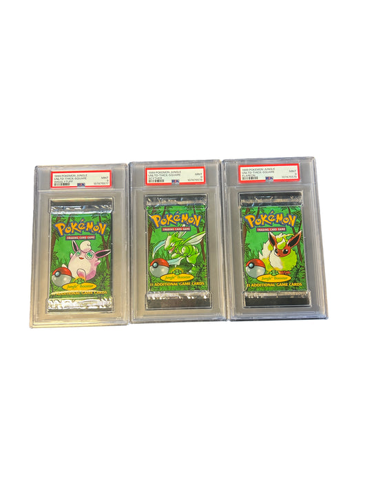 JUNGLE PACKS ART SET - PSA 9 SEQUENTIAL