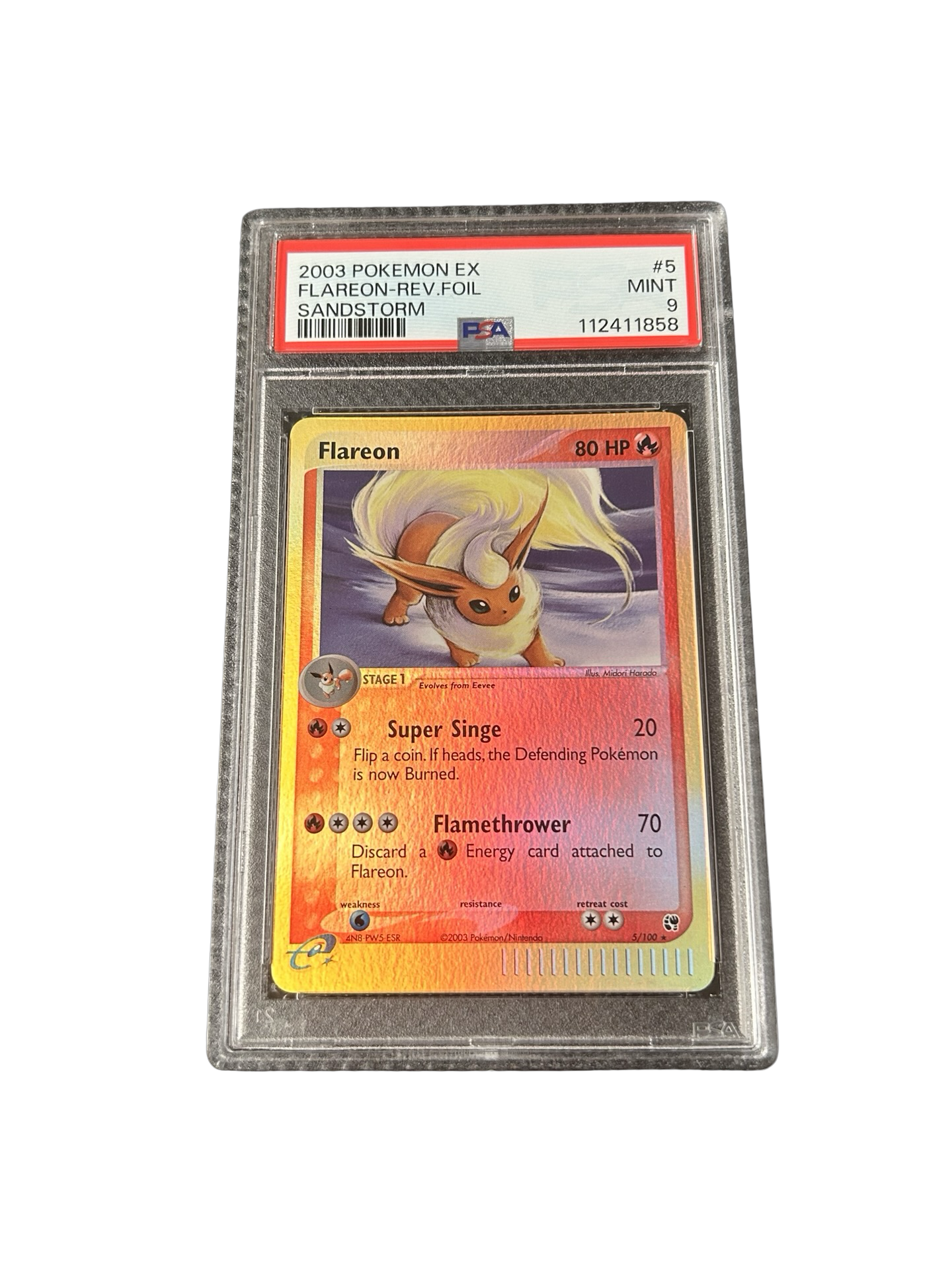 FLAREON REVERSE SANDSTORM - PSA 9